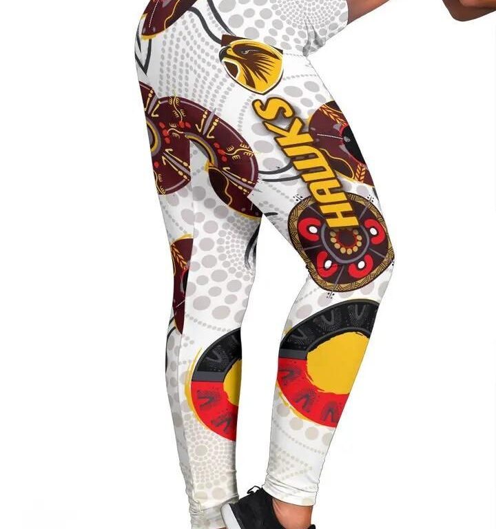 AFL Hawthorn Hawks Indigenous – White Leggings