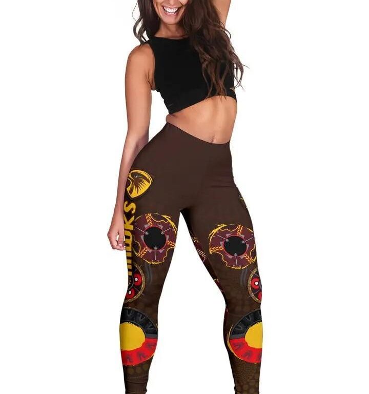 AFL Hawthorn Hawks Indigenous – Brown Leggings