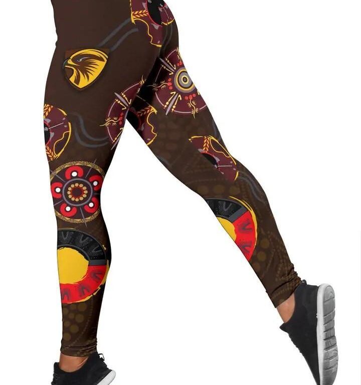 AFL Hawthorn Hawks Indigenous – Brown Leggings