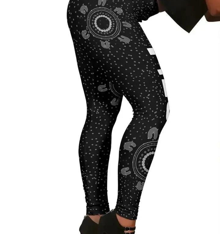 AFL Collingwood Magpies Black Leggings