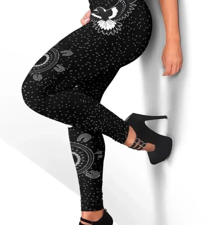 AFL Collingwood Magpies Black Leggings