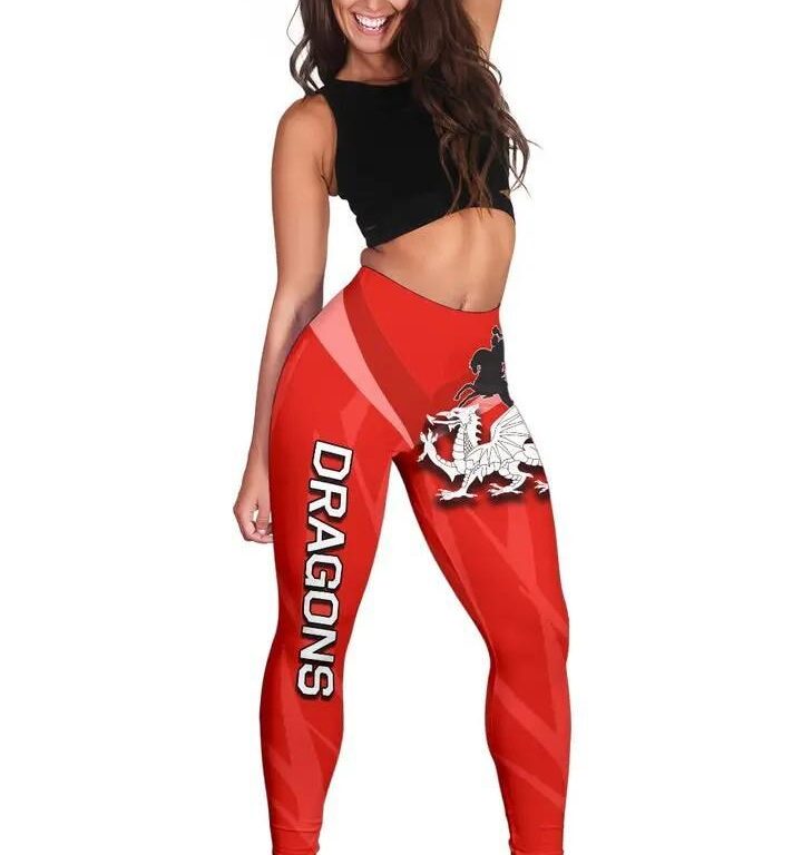 NRL St George Illawarra Dragons . Red Leggings
