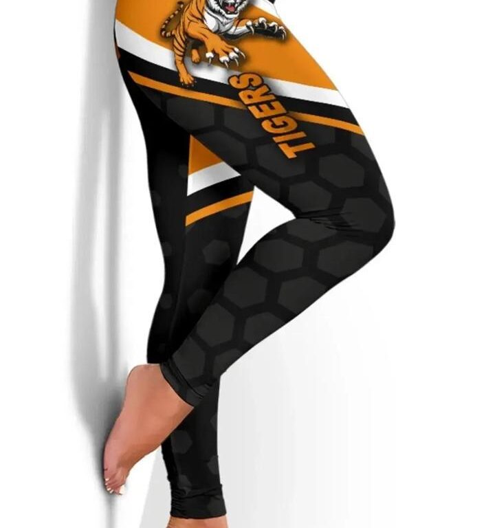 NRL Wests Tigers Black Leggings