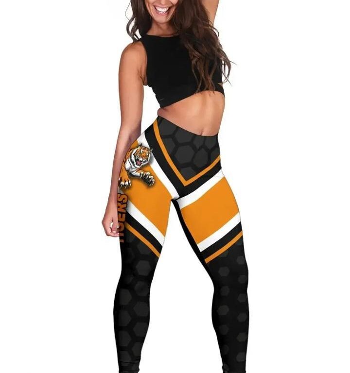 NRL Wests Tigers Black Leggings