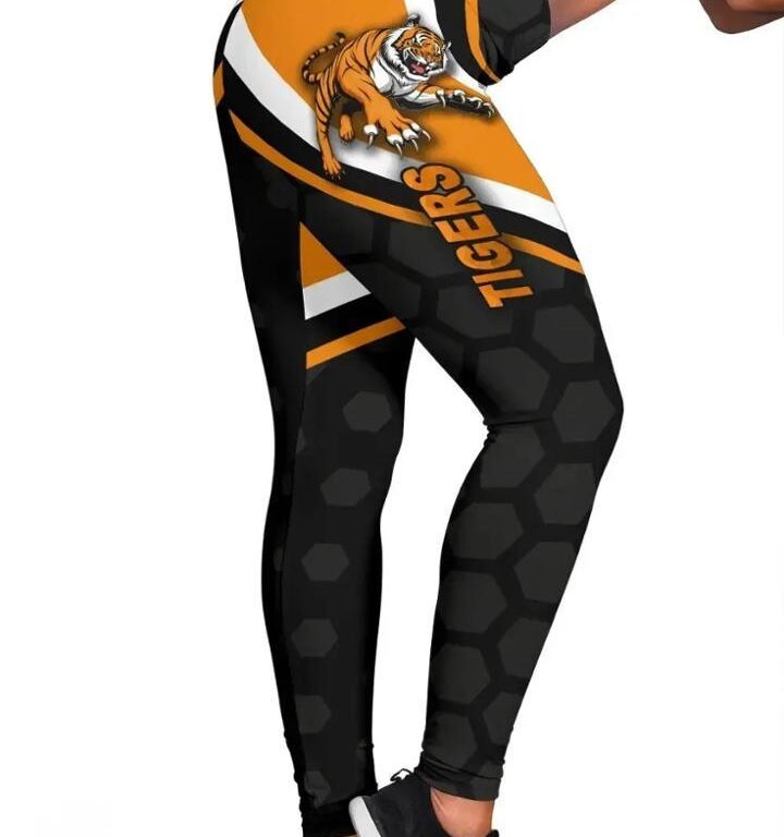 NRL Wests Tigers Black Leggings