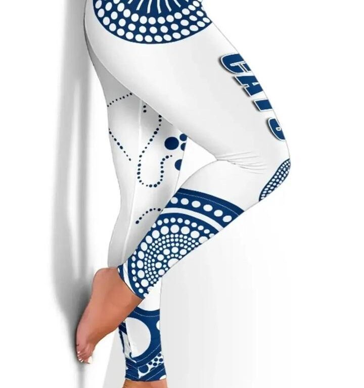 AFL Geelong Cats Indigenous White Leggings