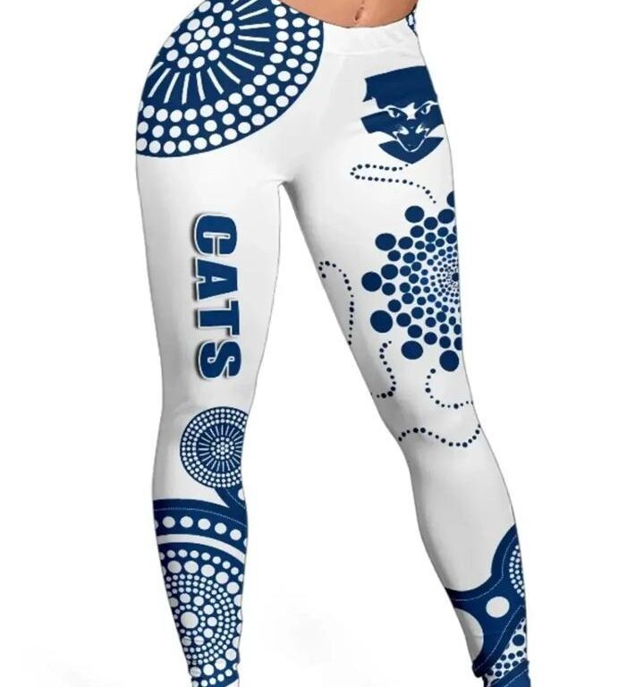 AFL Geelong Cats Indigenous White Leggings