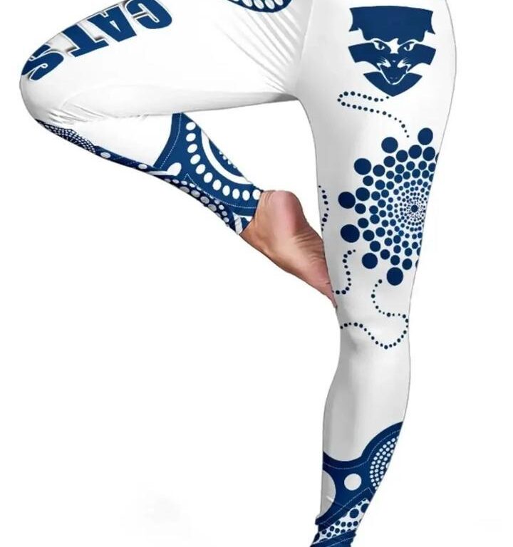 AFL Geelong Cats Indigenous White Leggings