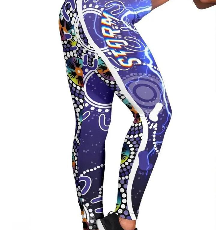 NRL Melbourne Storm Unique Indigenous Leggings