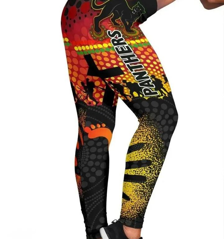 NRL Penrith Panthers Indigenous ANZAC Day Lest We Forget Leggings