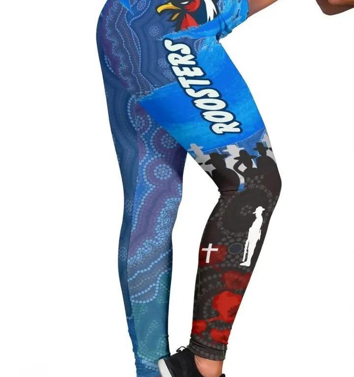 NRL Sydney Roosters ANZAC Aboriginal Leggings