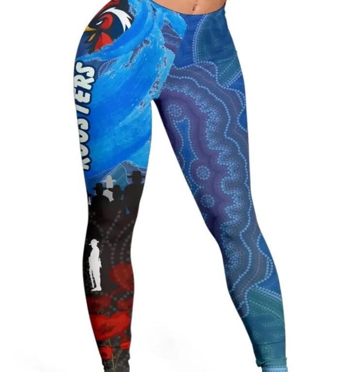 NRL Sydney Roosters ANZAC Aboriginal Leggings