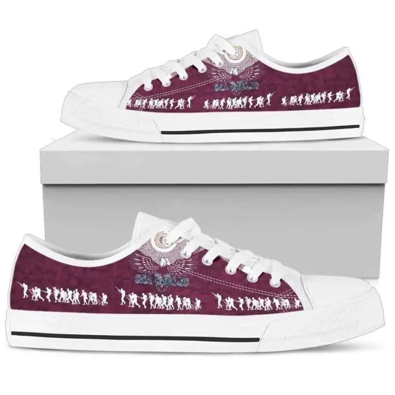 NRL Manly Warringah Sea Eagles ANZAC Day Indigenous Low Top Shoes