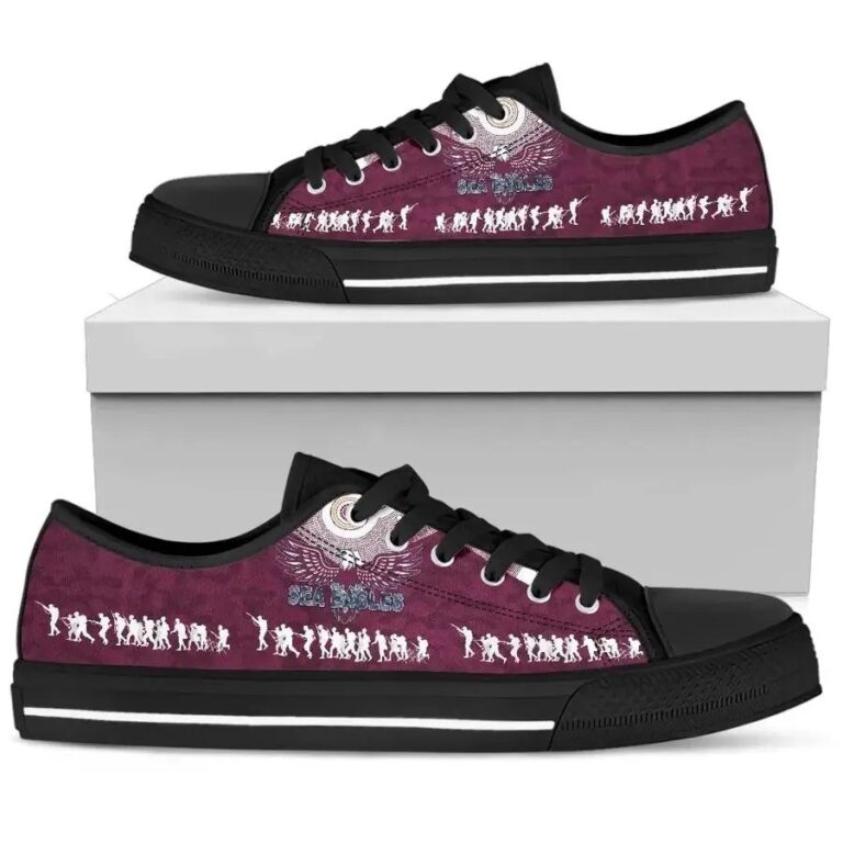 NRL Manly Warringah Sea Eagles ANZAC Day Indigenous Low Top Shoes