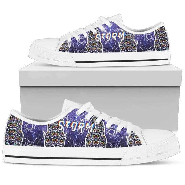 NRL Melbourne Storm Unique Indigenous Low Top Shoes