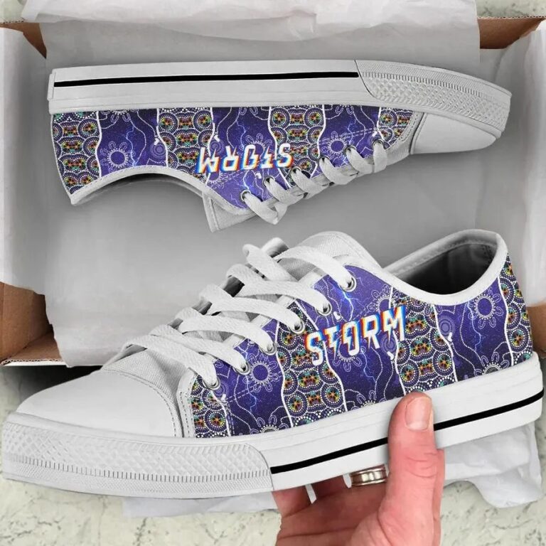 NRL Melbourne Storm Unique Indigenous Low Top Shoes
