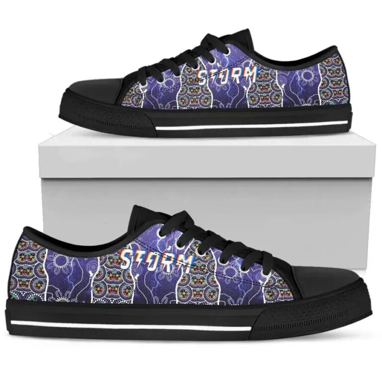 NRL Melbourne Storm Unique Indigenous Low Top Shoes
