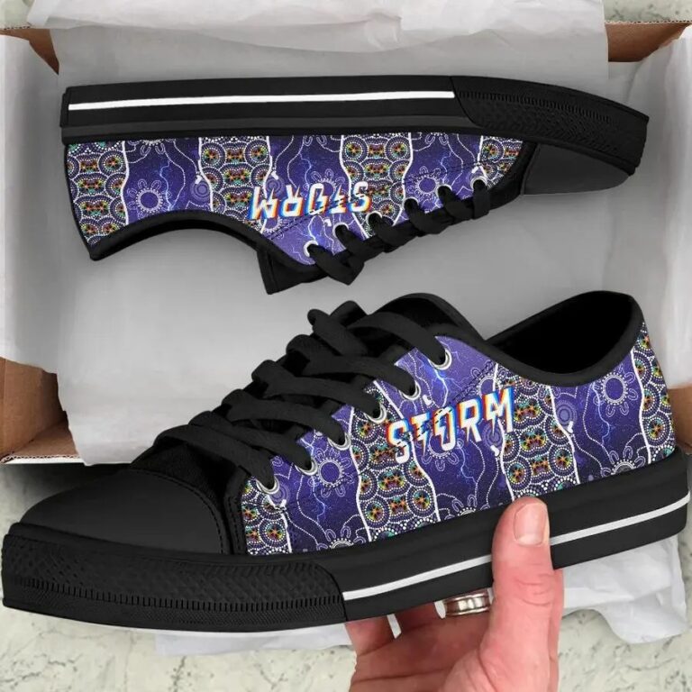 NRL Melbourne Storm Unique Indigenous Low Top Shoes