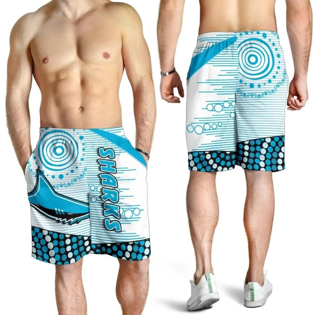 NRL Sharks Men Shorts Cronulla Indigenous Unique K13