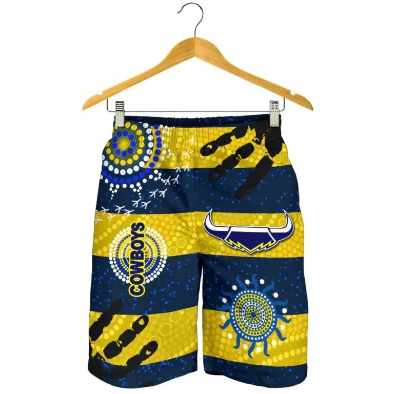 NRL Cowboys Men Shorts Indigenous Country Style K36