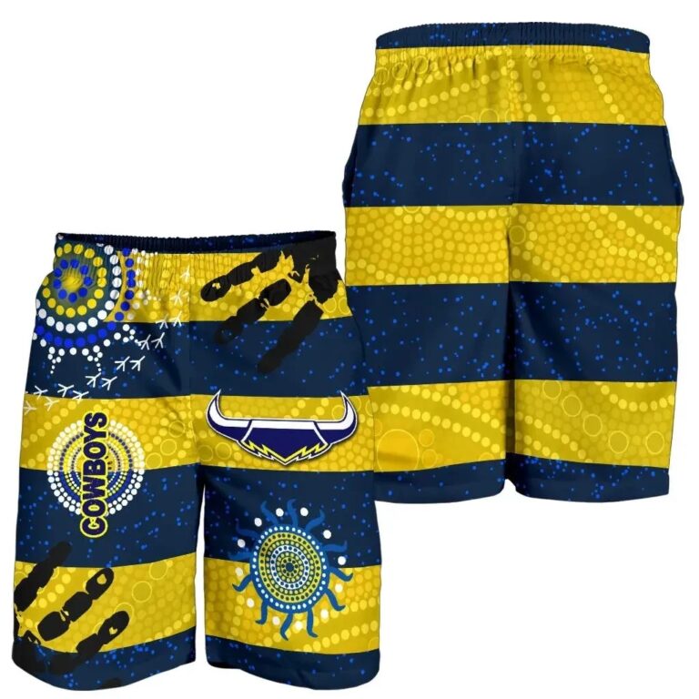 NRL Cowboys Men Shorts Indigenous Country Style K36