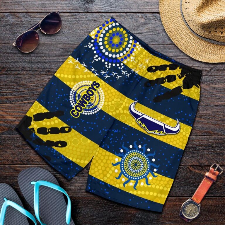 NRL Cowboys Men Shorts Indigenous Country Style K36