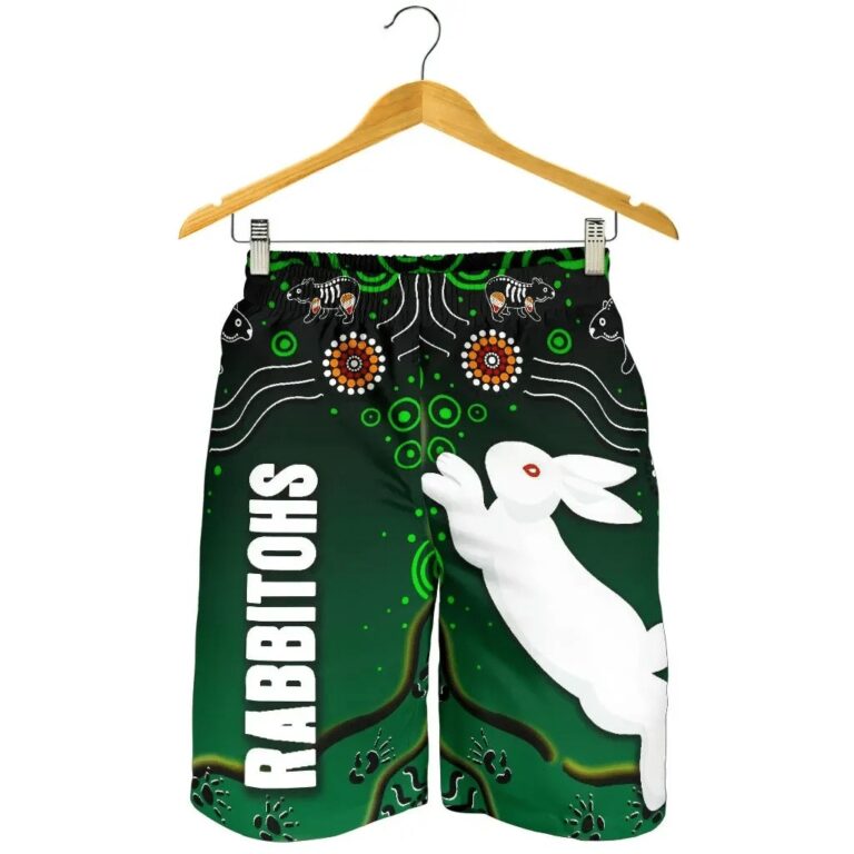 NRL Rabbitohs Men Shorts Simple Indigenous K8