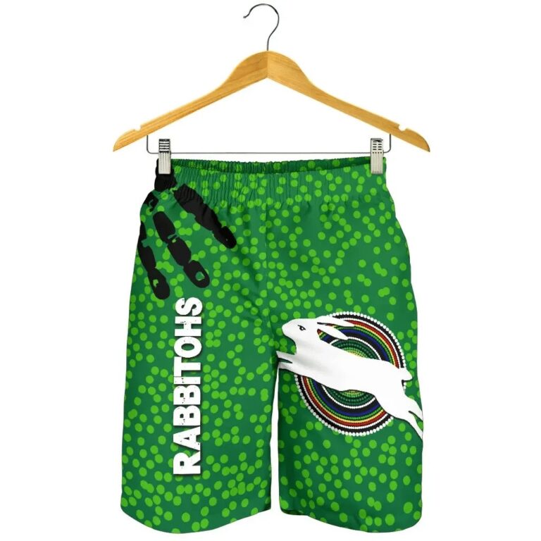 NRL Naidoc Rabbitohs Men Shorts Aboriginal Vibes No.1 K36