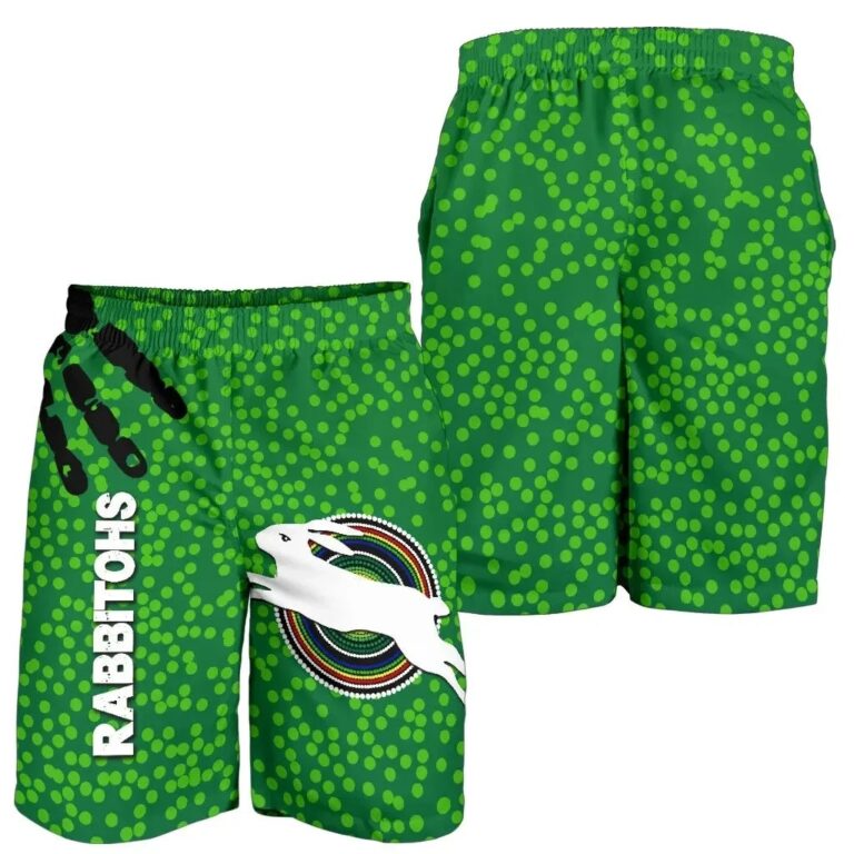 NRL Naidoc Rabbitohs Men Shorts Aboriginal Vibes No.1 K36