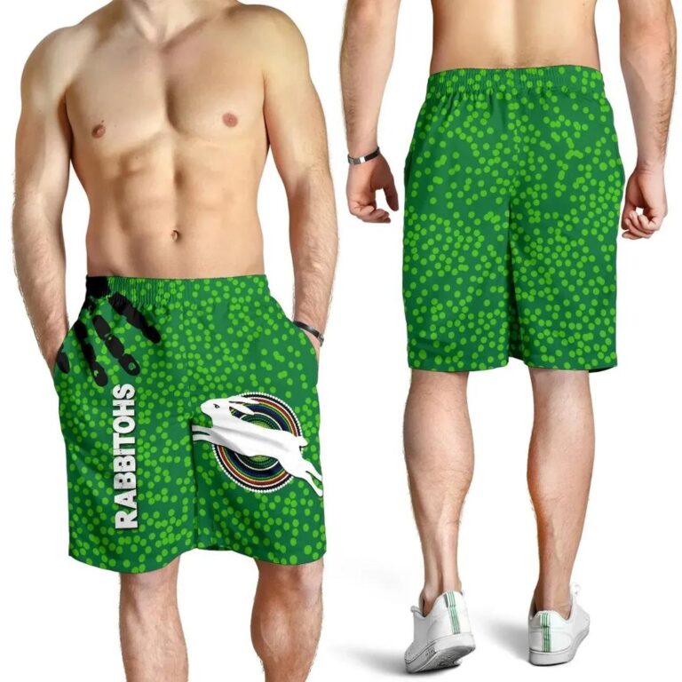 NRL Naidoc Rabbitohs Men Shorts Aboriginal Vibes No.1 K36
