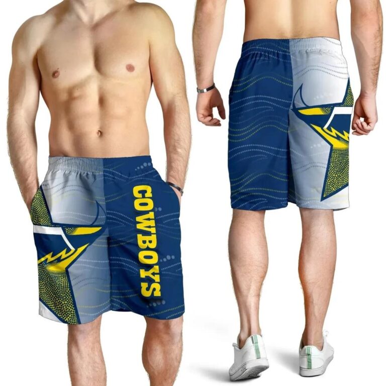 NRL Cowboys All Over Print Men's Shorts Aboriginal Style TH4
