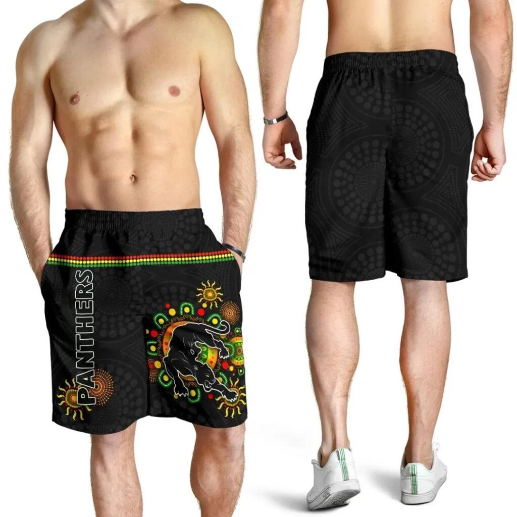 NRL Penrith Men Shorts Indigenous Panthers - Black K8