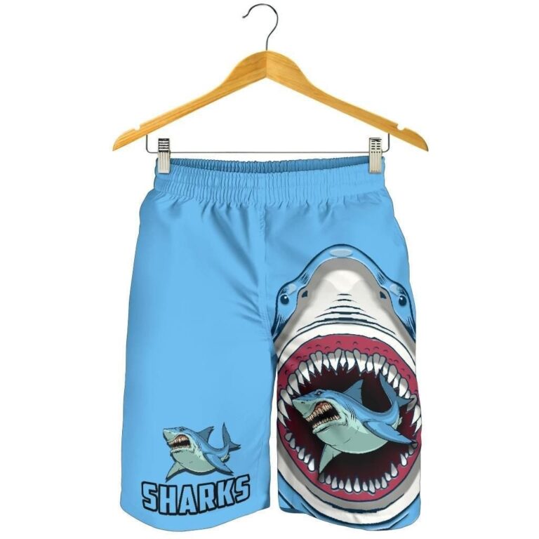 NRL Sharks Rugby Men Shorts Cronulla Sutherland K4