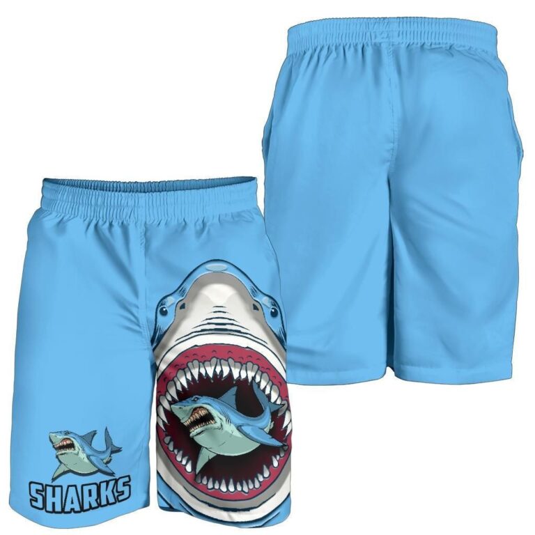 NRL Sharks Rugby Men Shorts Cronulla Sutherland K4