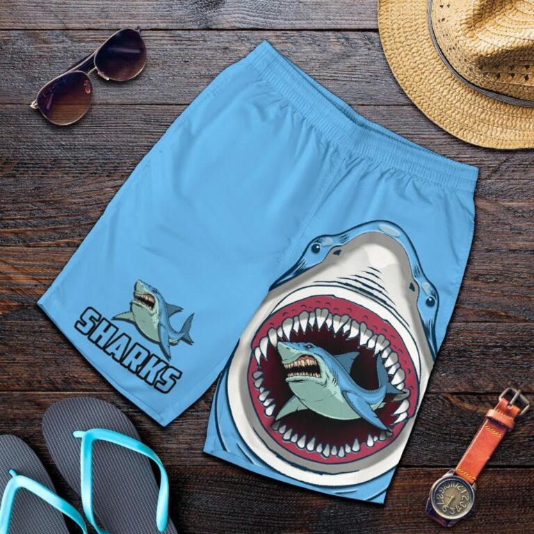 NRL Sharks Rugby Men Shorts Cronulla Sutherland K4