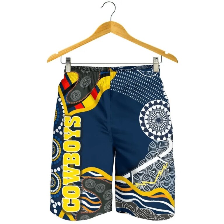 NRL Cowboys Men Shorts Unique Indigenous K8