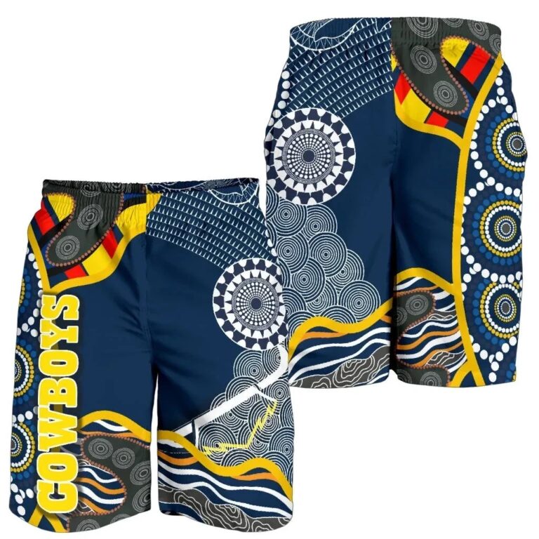 NRL Cowboys Men Shorts Unique Indigenous K8