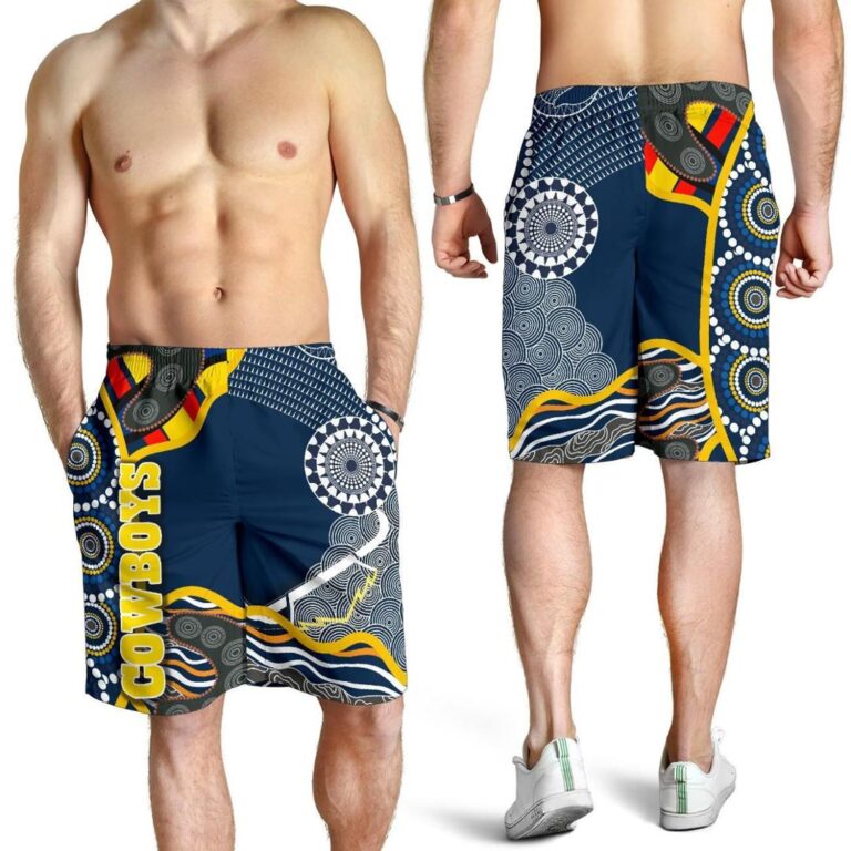 NRL Cowboys Men Shorts Unique Indigenous K8