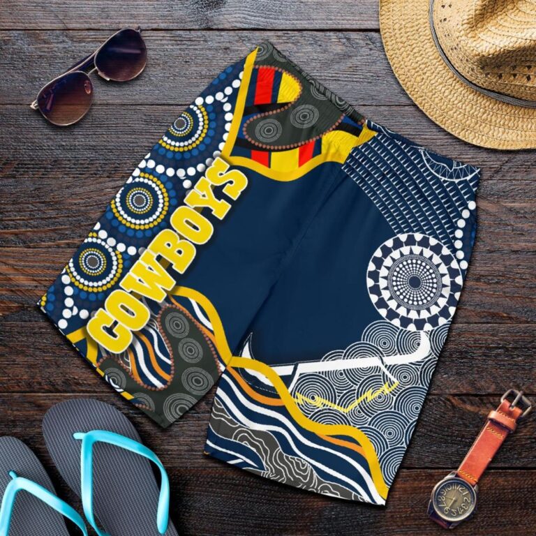 NRL Cowboys Men Shorts Unique Indigenous K8