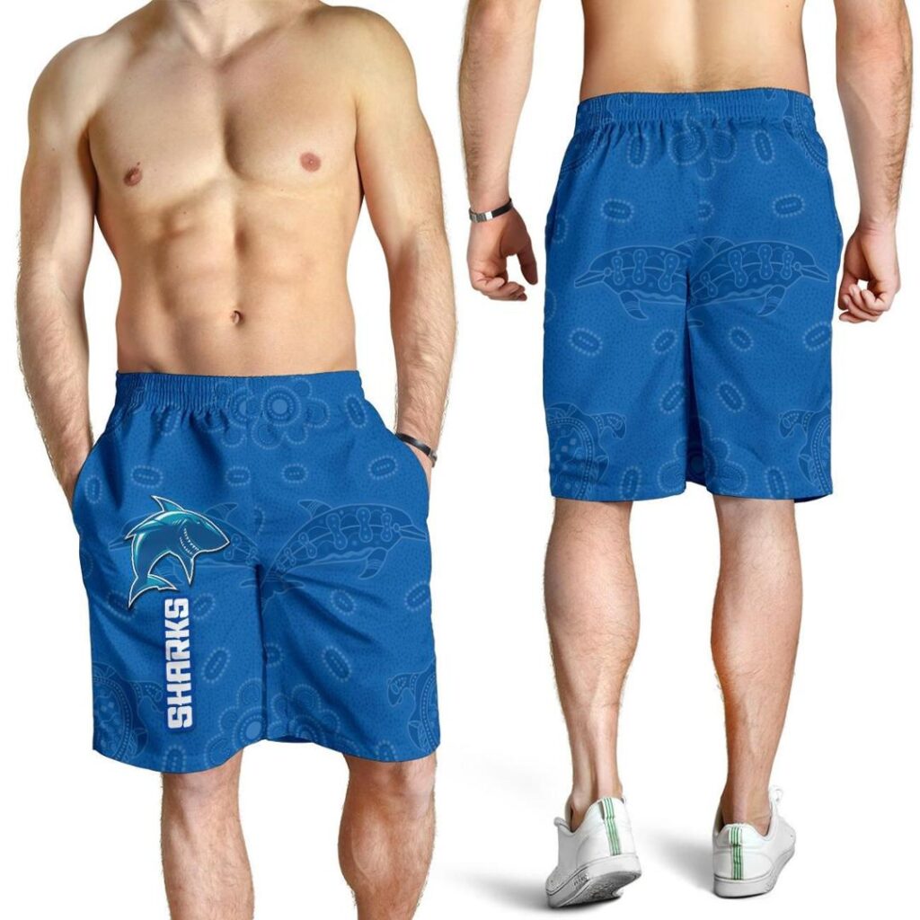 NRL Cronulla Sharks Men Shorts Anzac Country Style K36
