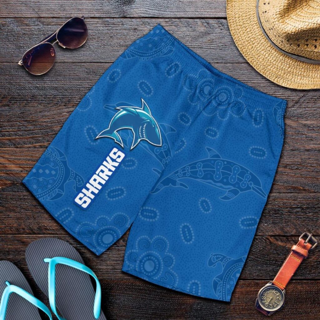 NRL Cronulla Sharks Men Shorts Anzac Country Style K36