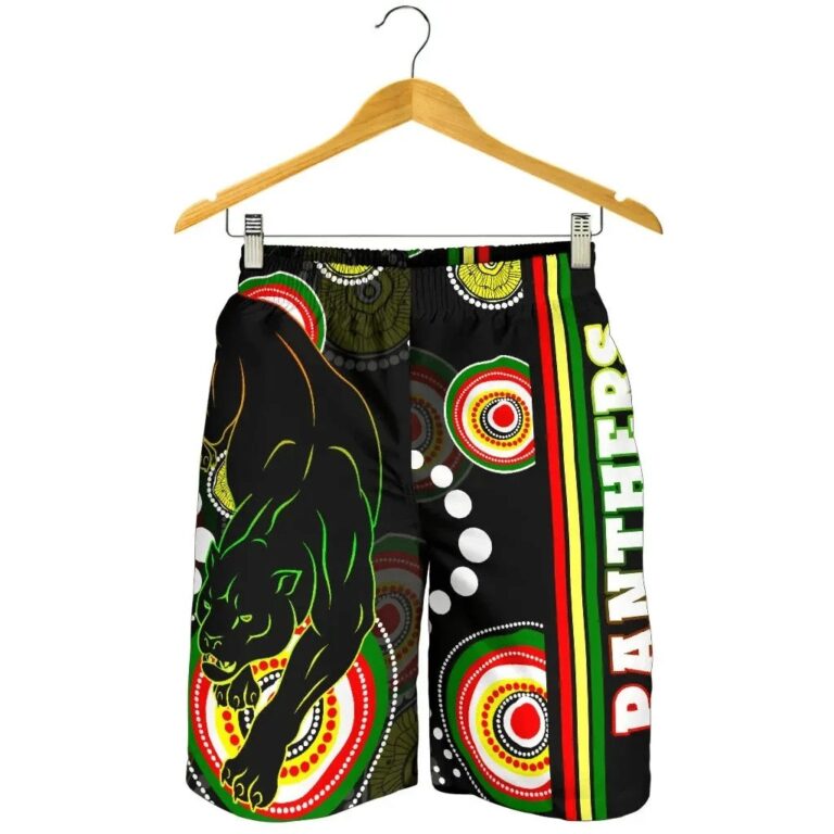 NRL Panthers All Over Print Men's Shorts Power Style - Black TH12