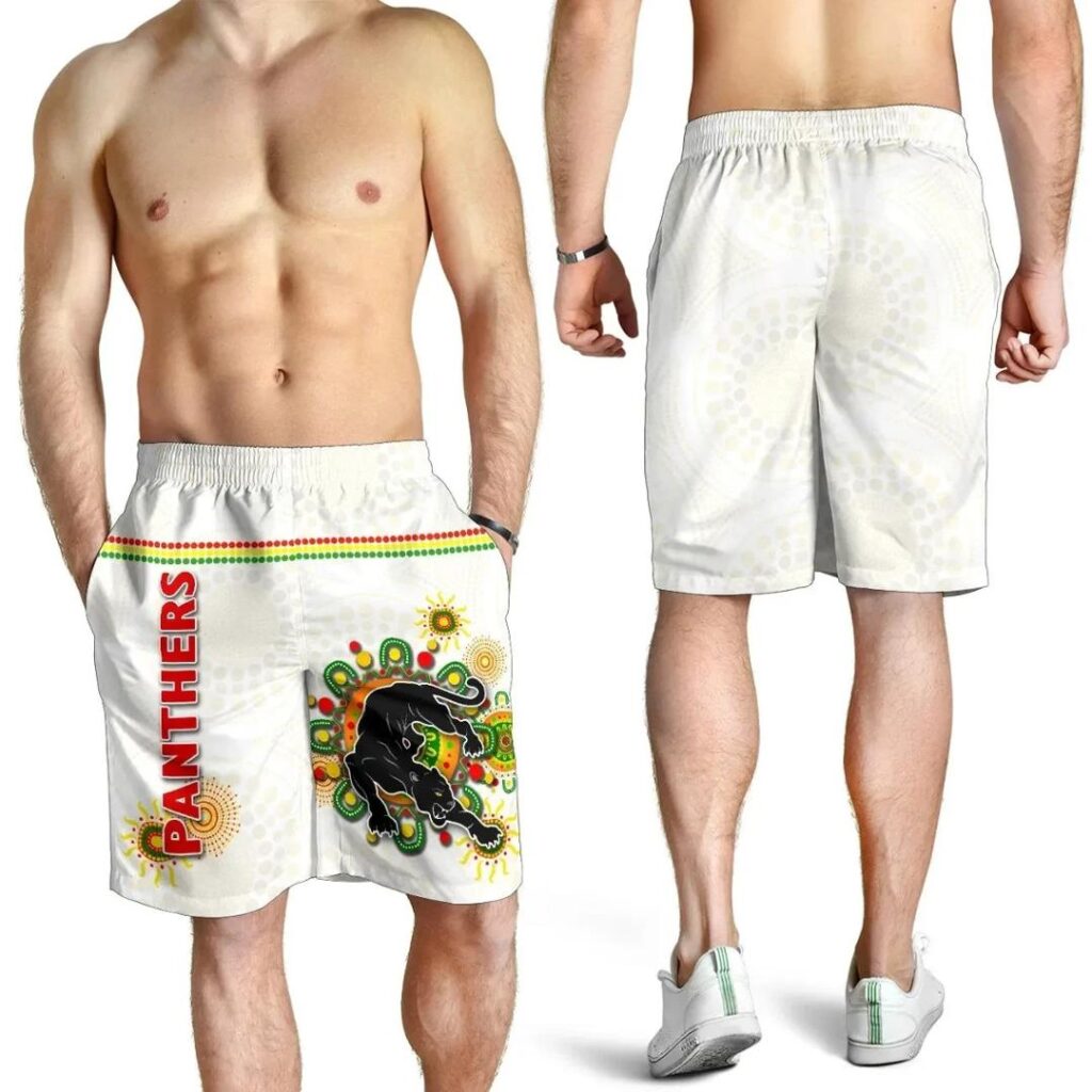 NRL Penrith Men Shorts Indigenous Panthers - White K8