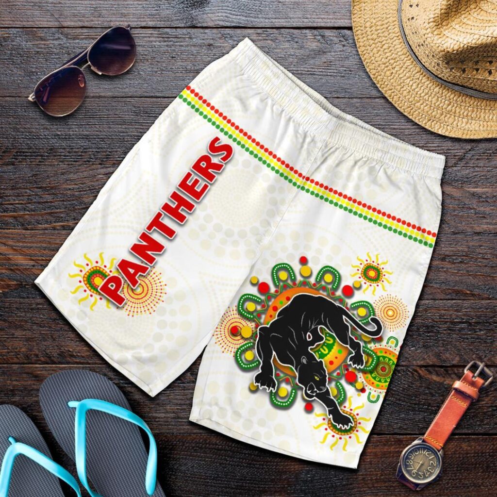 NRL Penrith Men Shorts Indigenous Panthers - White K8