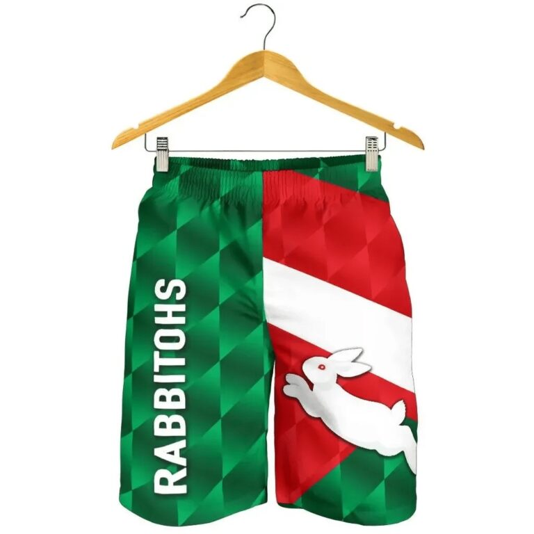 NRL Rabbitohs Men Shorts Sporty Style K8