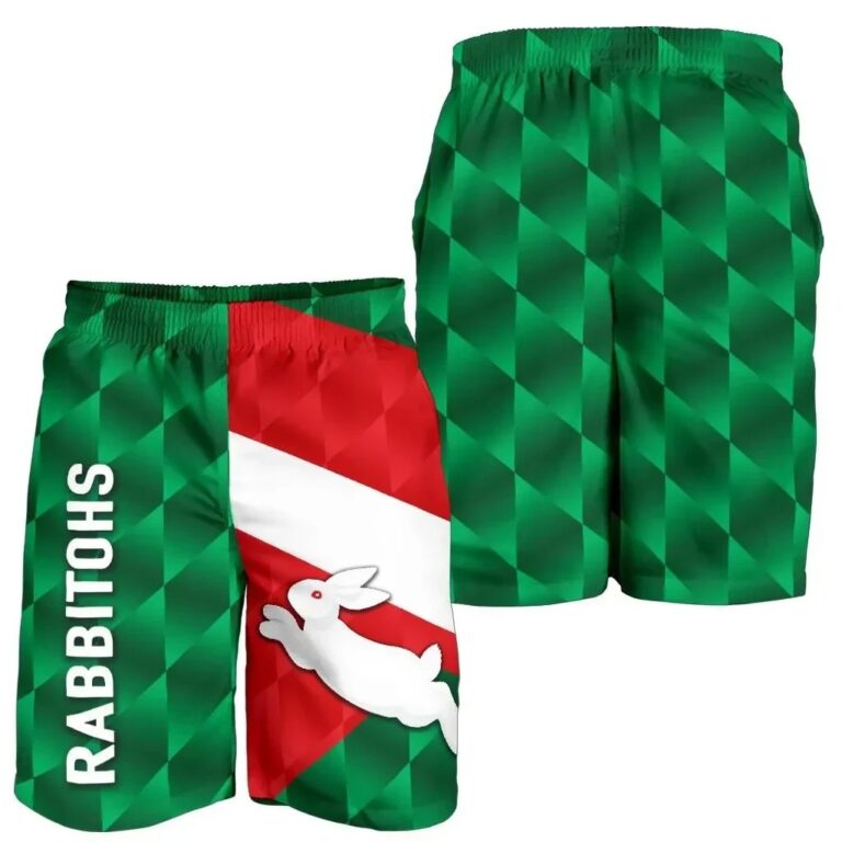 NRL Rabbitohs Men Shorts Sporty Style K8