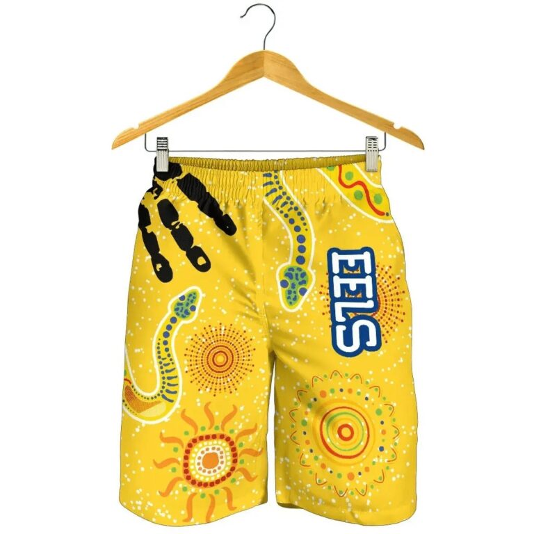 NRL Parramatta Eels Men Shorts Ethnic Style K36