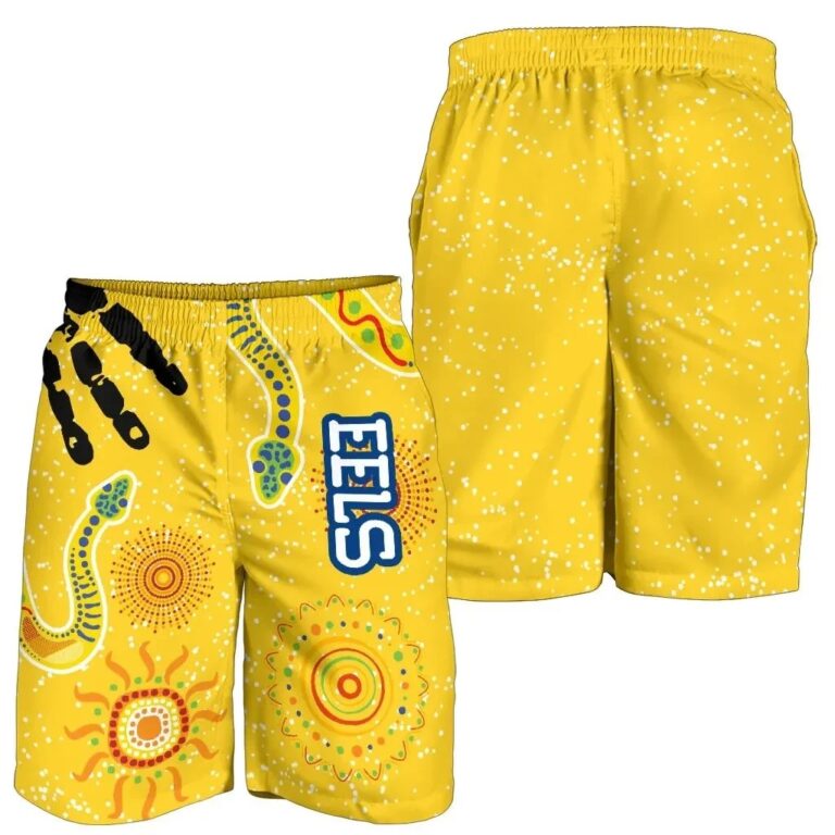NRL Parramatta Eels Men Shorts Ethnic Style K36