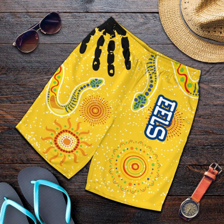 NRL Parramatta Eels Men Shorts Ethnic Style K36