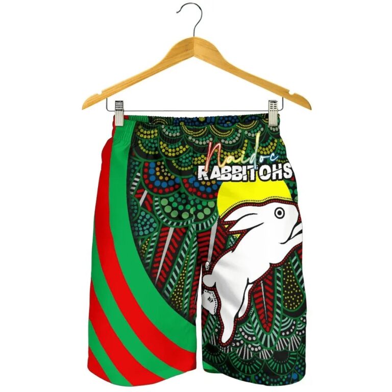 NRL Rabbitohs Naidoc Week All Over Print Men's Shorts Indigenous Version Special TH12